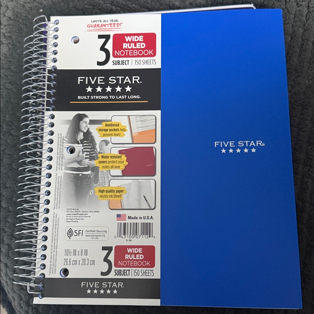 WIDE RULED NOTEBOOKS - never used - Picture 4 of 4